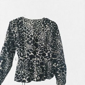 Cheetah print blouse